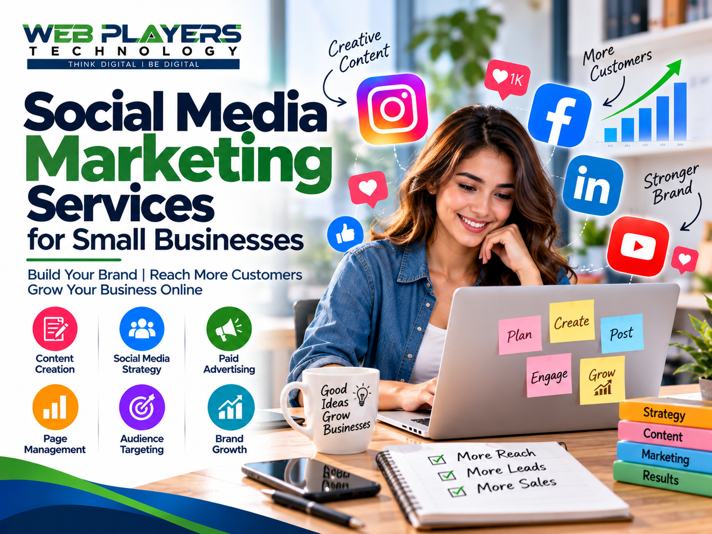 Social Media Marketing Services for Small Businesses  Web Players Technology