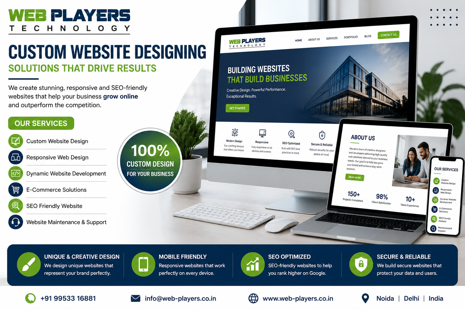 Trusted Custom Website Designing Company in Noida Custom Web Design Services