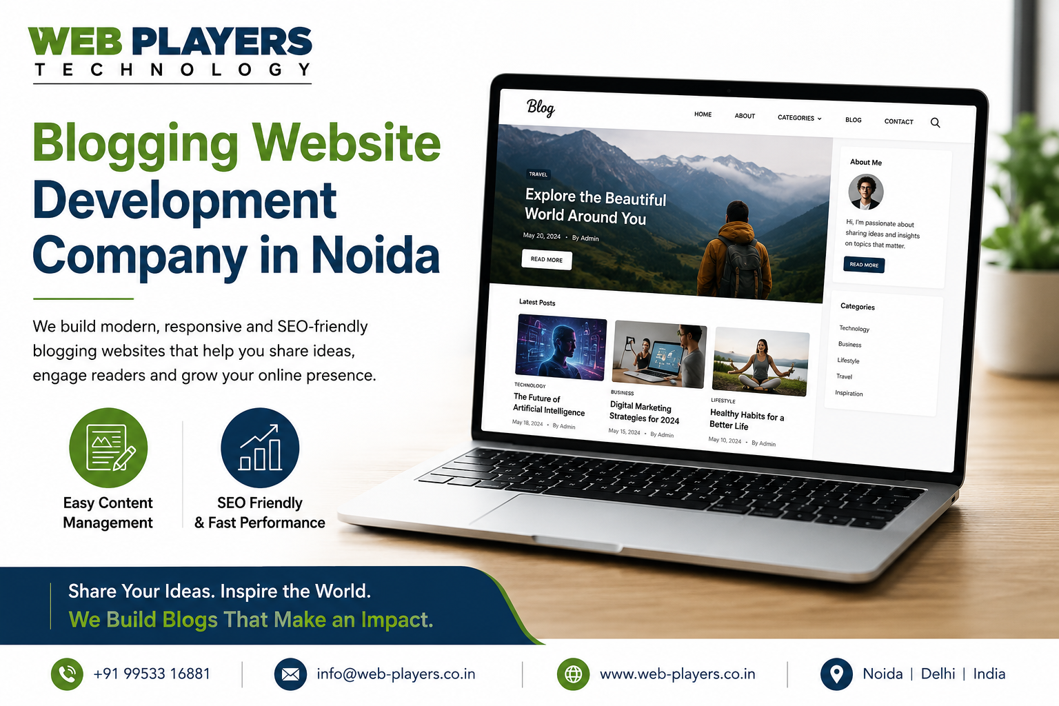 Blogging Website Development Company in Noida