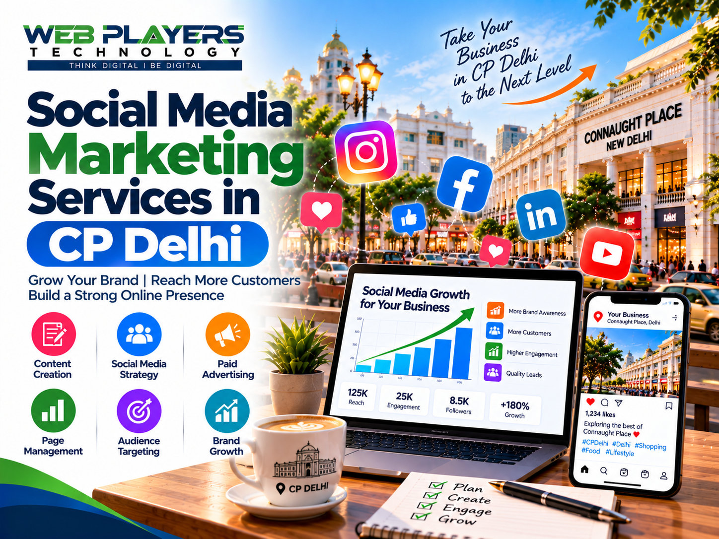 Social Media Marketing Services in CP Delhi for Small Business Growth