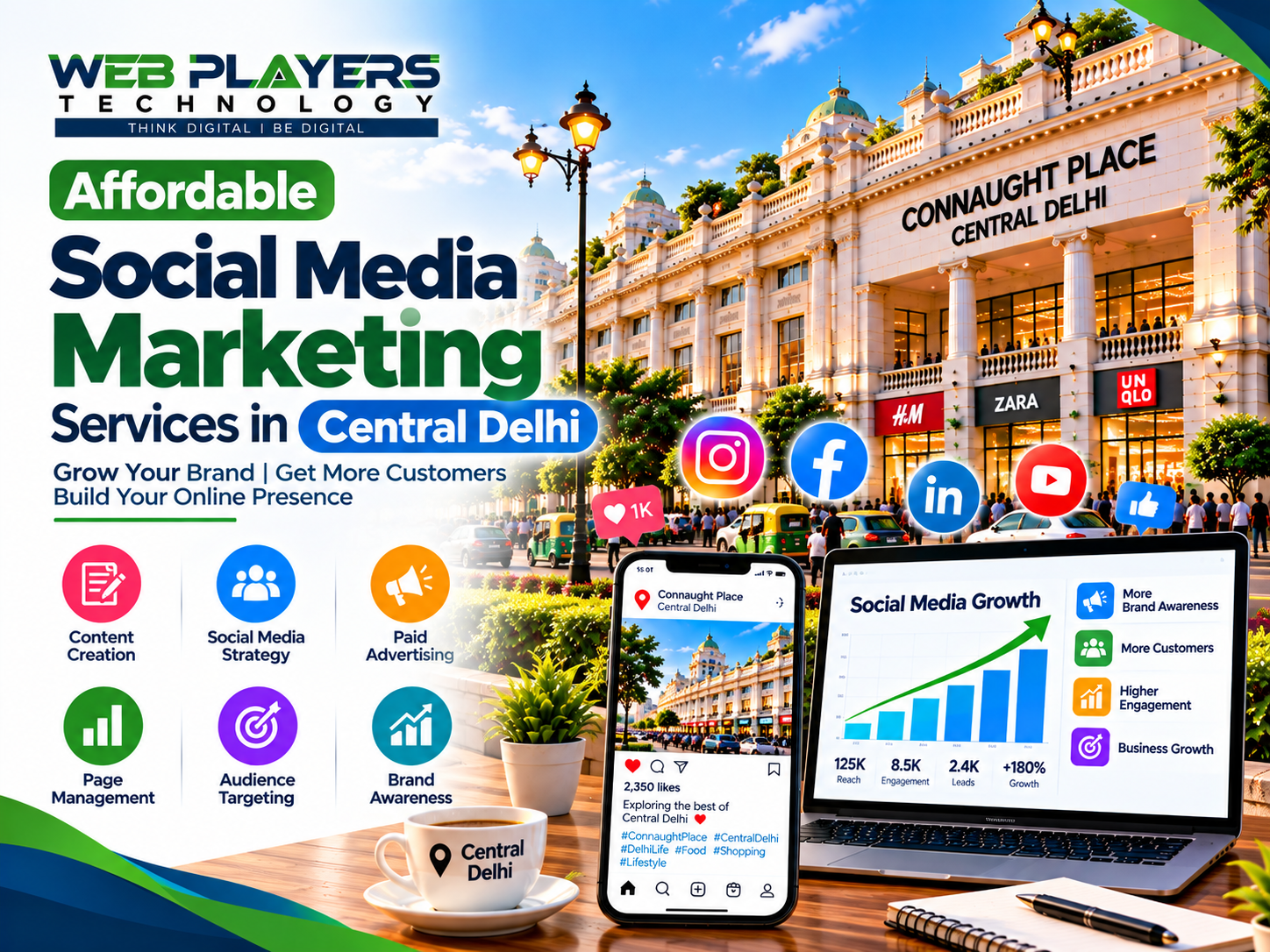 Affordable Social Media Marketing Services in Central Delhi for Small Business Growth
