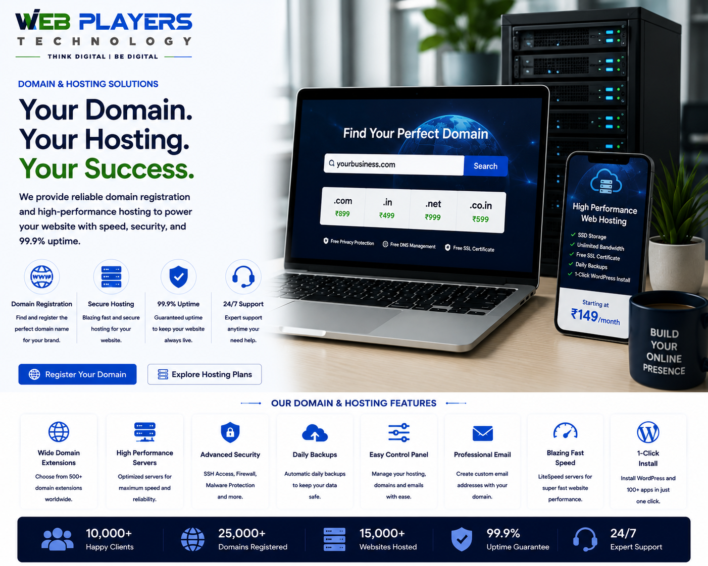 Trusted Domain & Hosting Company in Connaught Place Delhi Domain Registration & Web Hosting Services
